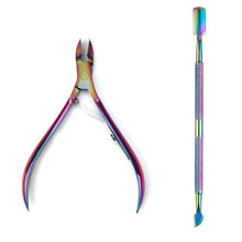 Load image into Gallery viewer, 4 Pcs/Set Professional Stainless Steel Nail Cutter Scissor Nippers Muti Function Cuticle Pusher Remover Nail Care Manicure Kits
