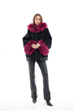 Load image into Gallery viewer, Saga®Furs Silver Fox Cashmere Blend Coat
