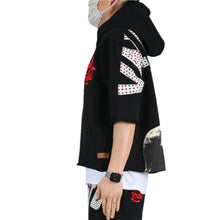 Load image into Gallery viewer, MIESHA French Terry 3/4 Sleeve Crop Top Pullover Hoodie
