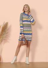 Load image into Gallery viewer, Vibrant Holiday Knit Sweater Dress
