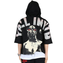 Load image into Gallery viewer, MIESHA French Terry 3/4 Sleeve Crop Top Pullover Hoodie
