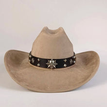 Load image into Gallery viewer, western Premium suede cowboy hat stylish men's and women's fedora Suede Panama hat perfect for outdoor festive activitieswestern
