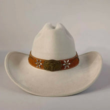 Load image into Gallery viewer, western Premium suede cowboy hat stylish men's and women's fedora Suede Panama hat perfect for outdoor festive activitieswestern

