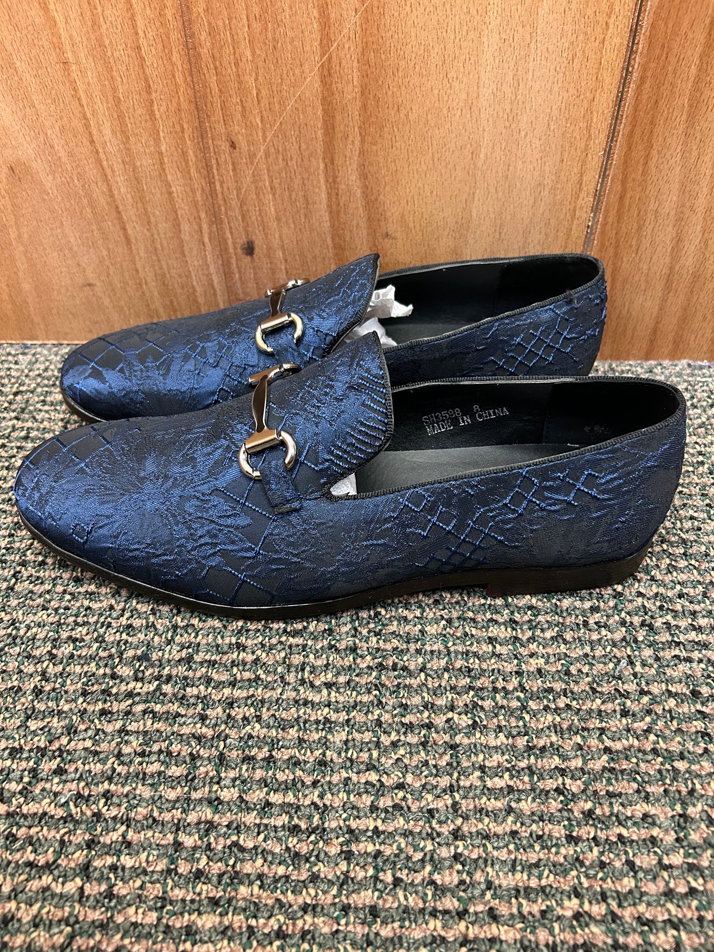 Successos Blue Men’s Red Bottom Dress Shoes Sizes 7-15