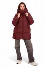 Load image into Gallery viewer, Burgundy Crush Insulated Bio-Down Coat
