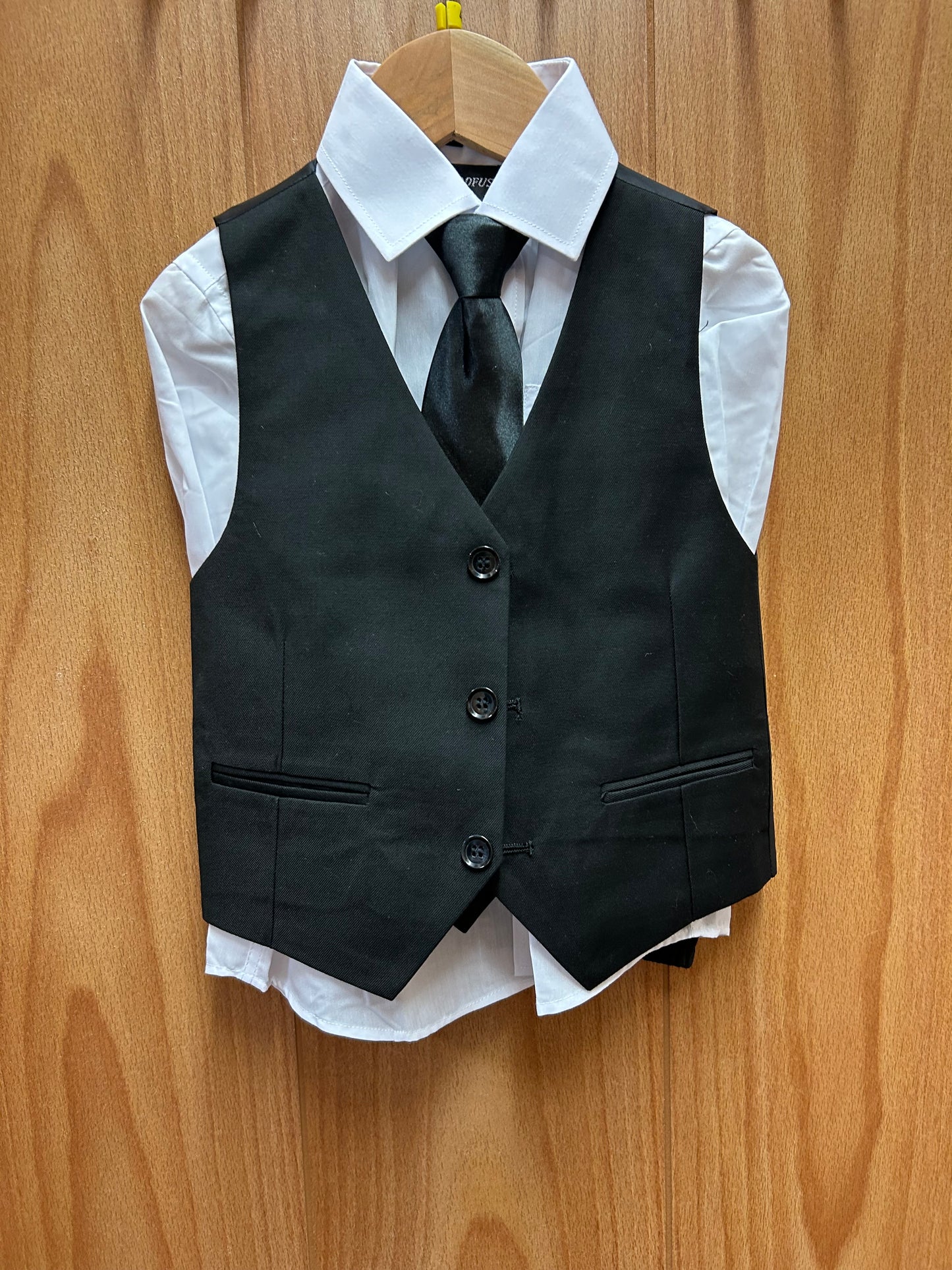 Kids World of USA Black Rhinestone 5-Piece Boys Suit