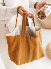 Load image into Gallery viewer, 100% Linen Large-Capacity Tote Bag
