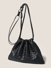 Load image into Gallery viewer, Sheepskin Woven Drawstring Commuter Tote
