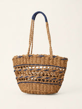 Load image into Gallery viewer, Handwoven Paper Straw Open-Weave Tote Bag
