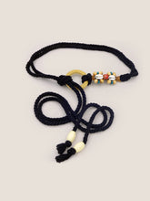 Load image into Gallery viewer, Linen Woven Belt With Wooden Beads
