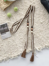 Load image into Gallery viewer, Linen Woven Belt With Fringes
