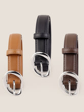 Load image into Gallery viewer, Premium Cowhide Belt With Retro Oval Alloy Buckle

