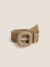 Load image into Gallery viewer, Natural Woven Straw Belt With Square Buckle
