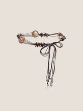 Load image into Gallery viewer, Bohemian Artisanal Waxed Cord &amp; Cowhide Woven Thin Belt
