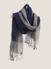 Load image into Gallery viewer, Linen Checkered Lightweight Scarf
