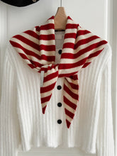 Load image into Gallery viewer, 100% Australian Wool Striped Functional Triangle Scarf
