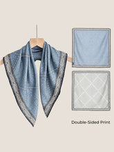 Load image into Gallery viewer, Wool Silk Printed Neck Square Scarf
