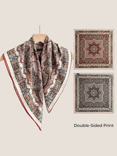 Load image into Gallery viewer, Wool Silk Printed Neck Square Scarf
