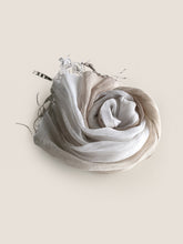 Load image into Gallery viewer, 100% Linen Gradient Fringed Light Scarf
