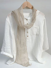 Load image into Gallery viewer, 100% Linen Hand-Tie-Dyed Scarf
