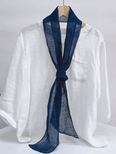 Load image into Gallery viewer, 100% Linen Hand-Tie-Dyed Scarf
