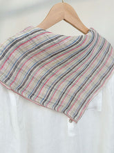 Load image into Gallery viewer, 100% Linen Striped Woven Light Square Scarf
