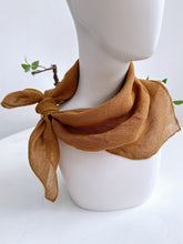 Load image into Gallery viewer, 100% Linen Hand-Stitched Square Scarf
