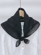Load image into Gallery viewer, 100% Linen Hand-Stitched Square Scarf

