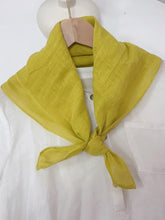 Load image into Gallery viewer, 100% Linen Hand-Stitched Square Scarf

