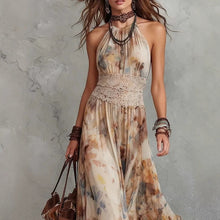 Load image into Gallery viewer, Women's Strapless Backless Floral Maxi Dress | French Vintage Fairy Skirt Beach Dress
