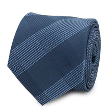 Load image into Gallery viewer, Best Dad Plaid Dark Blue Men's Tie
