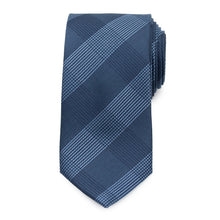 Load image into Gallery viewer, Best Dad Plaid Dark Blue Men's Tie

