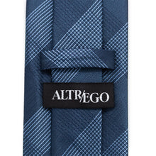 Load image into Gallery viewer, Best Dad Plaid Dark Blue Men's Tie
