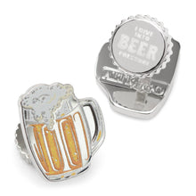 Load image into Gallery viewer, Beer Hidden Message Silver Cufflinks
