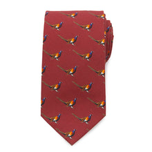 Load image into Gallery viewer, Pheasant Burgundy Men's Tie
