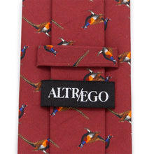 Load image into Gallery viewer, Pheasant Burgundy Men's Tie
