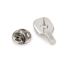 Load image into Gallery viewer, Pickleball Racket Silver Lapel Pin
