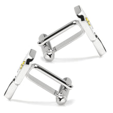 Load image into Gallery viewer, Pickleball Racket Silver Cufflinks
