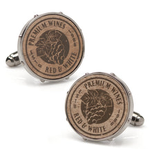 Load image into Gallery viewer, Wine Barrel Metal Cufflinks
