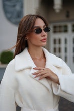Load image into Gallery viewer, Eco Fur Wool Blend Coat in White
