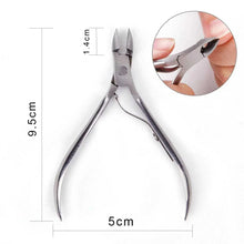 Load image into Gallery viewer, 4 Pcs/Set Professional Stainless Steel Nail Cutter Scissor Nippers Muti Function Cuticle Pusher Remover Nail Care Manicure Kits
