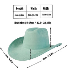 Load image into Gallery viewer, western Premium suede cowboy hat stylish men's and women's fedora Suede Panama hat perfect for outdoor festive activitieswestern
