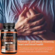 Load image into Gallery viewer, Panax Ginseng Supplement - Improve Memory and Concentration, Enhance Energy Endurance - 120 Capsules
