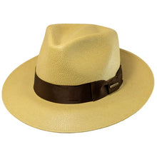 Load image into Gallery viewer, Stetson Adventurer - Shantung Panama Straw Fedora Hat
