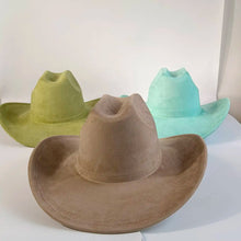 Load image into Gallery viewer, western Premium suede cowboy hat stylish men's and women's fedora Suede Panama hat perfect for outdoor festive activitieswestern
