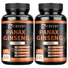 Load image into Gallery viewer, Panax Ginseng Supplement - Improve Memory and Concentration, Enhance Energy Endurance - 120 Capsules
