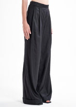 Load image into Gallery viewer, Aitna Black Palazzo Pants from Organic Finest Fabric
