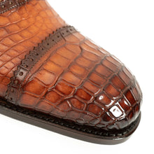 Load image into Gallery viewer, Alligator Skin Oxford Shoes Brown
