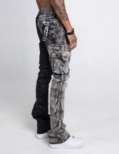 Load image into Gallery viewer, AJ33SK-2 BLACK LACE STACKED JEANS
