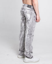 Load image into Gallery viewer, AJ738SL-3 GREY/WHITE VINTAGE SLIM JEANS
